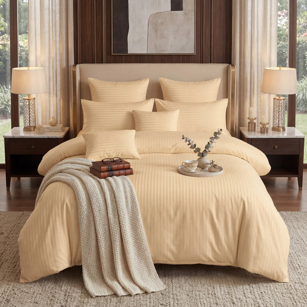 SKIN stripe Winter Comforter Set- 8 Pcs