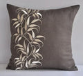 Embroidered Cushion Cover (Grey)